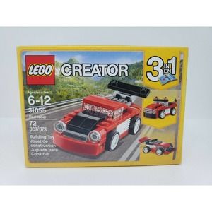 Lego Creator Red Racer NIB 72 Pcs 3 in 1 new in box 31055